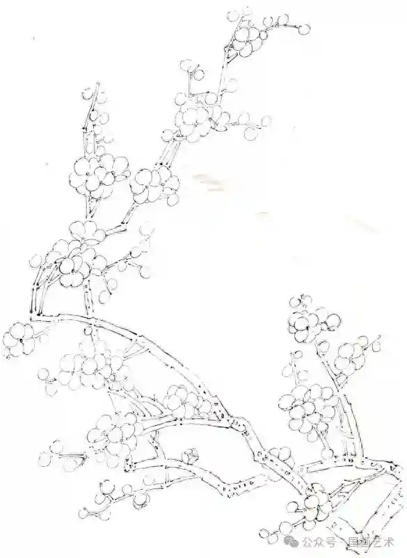 彩墨梅花画法